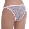 Breathable printed cotton bikini briefs with a high leg, low rise and narrow sides under clothes.