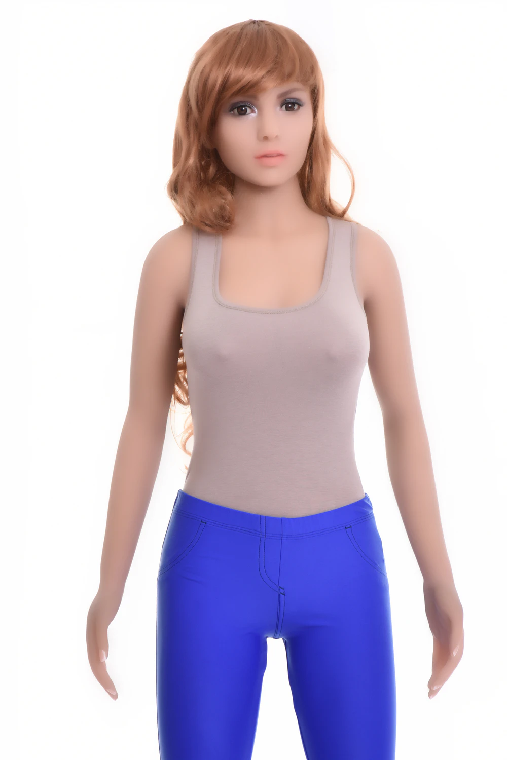 Breathable scoop-neck cotton tank bodysuit by Tiara Galiano with a clean open racerback for women.