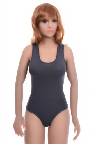 Breathable sleeveless cotton bodysuit with hook-and-eye closure and brazilian back, holds its shape.