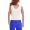 Breathable sleeveless cotton bodysuit with hook-and-eye closure and brazilian back, holds its shape.