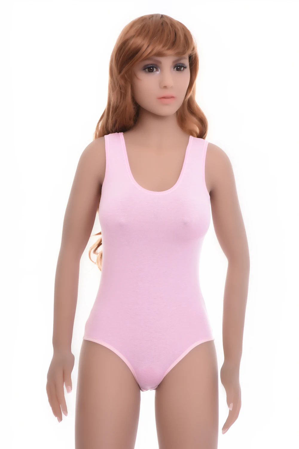 Breathable sleeveless cotton bodysuit with hook-and-eye closure and brazilian back, holds its shape.