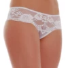 Cheeky Brazilian women's panties combining decorative lace and airy mesh for a dressier front.