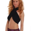 Cheeky mesh and lace Brazilian panties from Tiara Galiano with a decorative floral front.