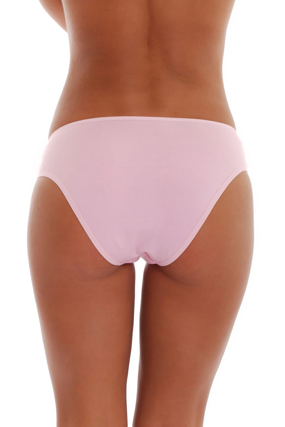 Cotton bikini briefs by Tiara Galiano with floral lace triangle insets at both hips.