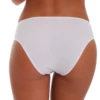 Cotton bikini briefs with lace panels at both hips, a high leg and comfortable mid rise.