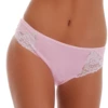 Cotton bikini briefs with floral lace triangle insets at both hips, lifting the everyday cotton pair.