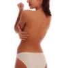 Cotton bikini briefs with a floral lace triangle on the front hip and a breathable cotton body.