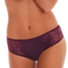 Cotton bikini briefs by Tiara Galiano with a high leg, mid rise and a decorative lace hip band.