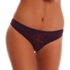 Cotton bikini briefs with a neat floral lace inset on the front hip over a smooth cotton body.