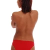 Cotton bikini briefs by Tiara Galiano with an opaque cotton front and sheer floral lace back.
