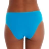 Cotton bikini briefs with an opaque seat and floral lace opening both hips, with a mid rise.