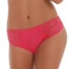 Cotton bikini briefs from Tiara Galiano with a sheer lace back over a smooth cotton body.