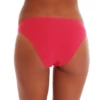 Cotton bikini briefs with a single floral lace inset, a small neat detail on a breathable everyday pair.