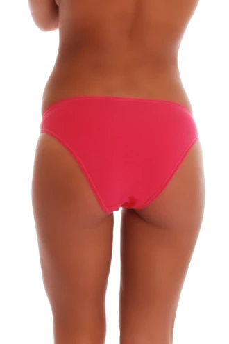 Cotton bikini briefs with a single floral lace inset, a small neat detail on a breathable everyday pair.