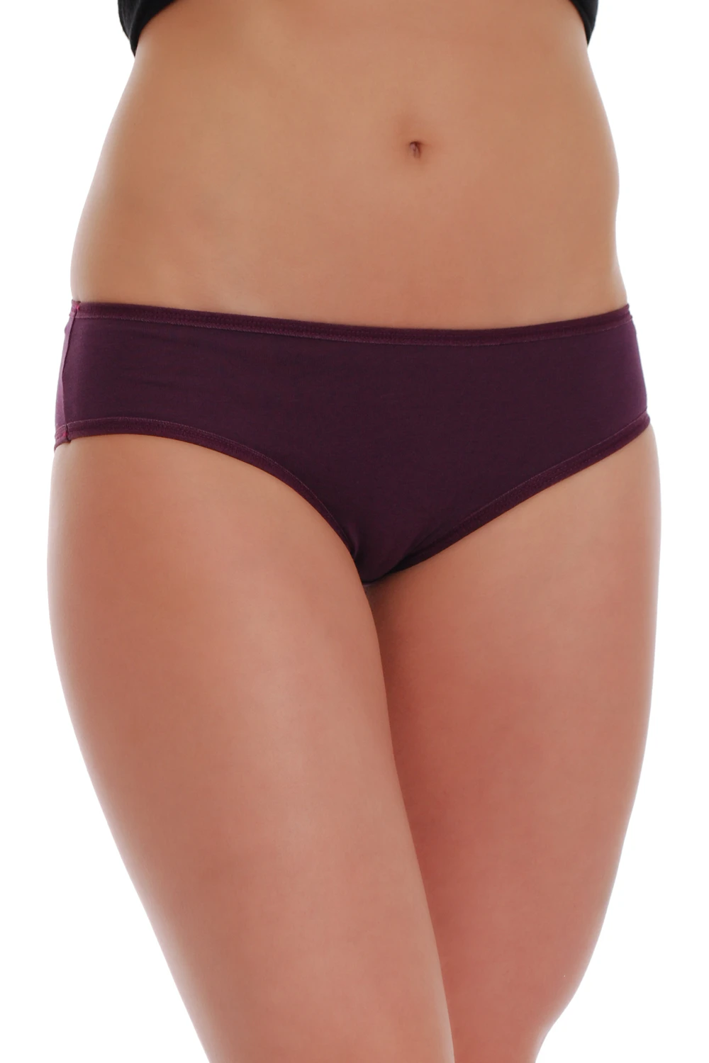 Cotton bikini briefs by Tiara Galiano in a soft blend with a high leg and low hip rise.