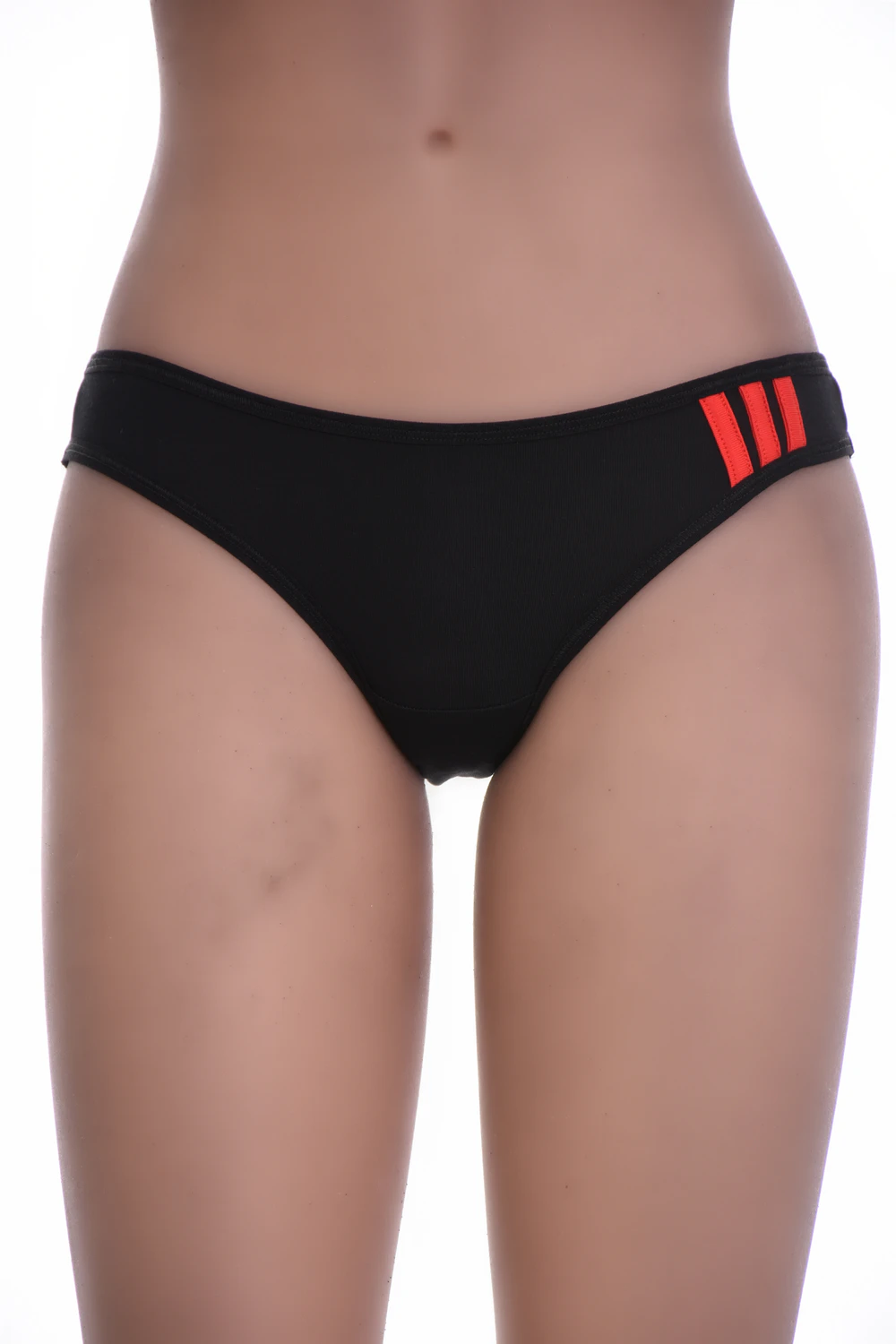 Cotton bikini briefs by Tiara Galiano in a soft blend with a high leg and low rise.