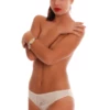 Cotton-blend bikini briefs by Tiara Galiano with a high leg, low rise and a neat lace hip detail.