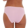 Cotton-blend bikini briefs with a smooth front and floral lace back, with a slim flat waistband.