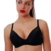 Cotton-blend bra with molded cups and a clean rounded neckline, a breathable basic for under fitted clothing.