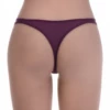 Breathable cotton-blend thong with minimal coverage and no trim, comfortable for daily wear.