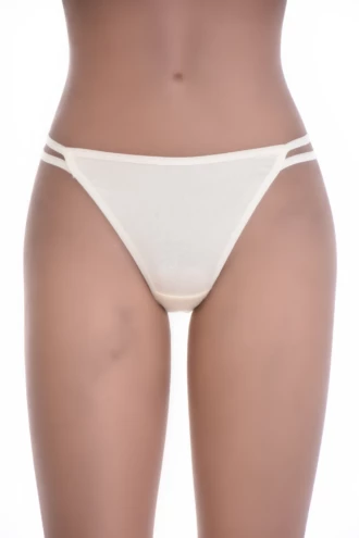 Cotton-blend thong in a clean solid finish with a slim back, an everyday breathable basic.