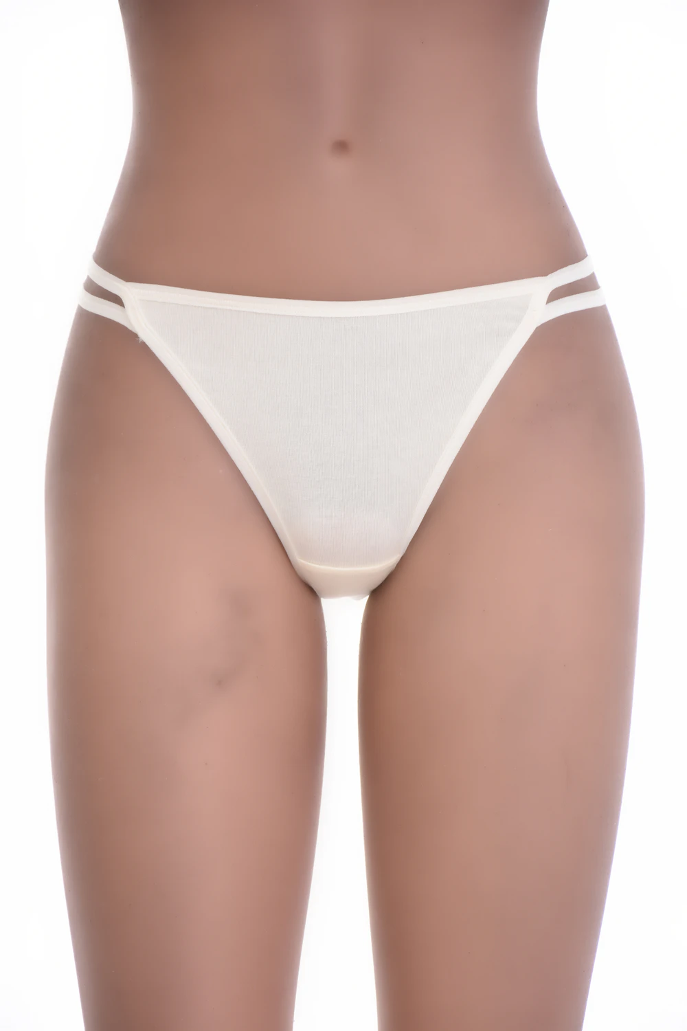 Cotton-blend thong in a clean solid finish with a slim back, an everyday breathable basic.