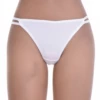 Everyday cotton-blend thong with a clean trim-free front and low-rise fit for daily comfort.