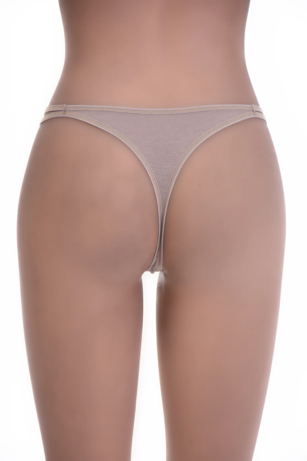 Breathable cotton-blend thong that sits low on the hip with a slim back and no lace detailing.