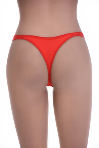 Cotton-blend thong with minimal coverage and a clean line, a simple breathable basic for daily wear.
