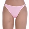 Cotton thong in a soft breathable blend with a slim thong back and no lace to break the line.