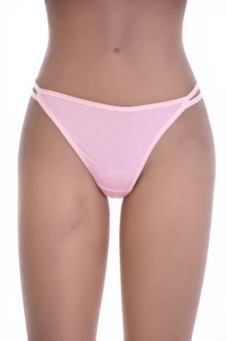 Cotton thong in a soft breathable blend with a slim thong back and no lace to break the line.