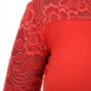 Cotton bodysuit with a mock neck and short sleeves, thong back keeping a clean line under fitted clothes.
