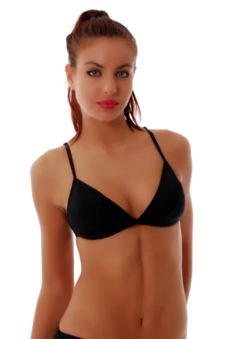 Breathable cotton-blend bra with molded cups and a rounded neckline, a simple everyday staple in neutral shades.