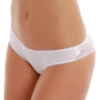 Cotton Brazilian panties by Tiara Galiano with a floral lace front and small bows at the hips.