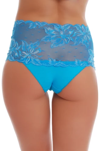 Cotton Brazilian panties by Tiara Galiano with a raised waist that sits smooth under fitted clothing.