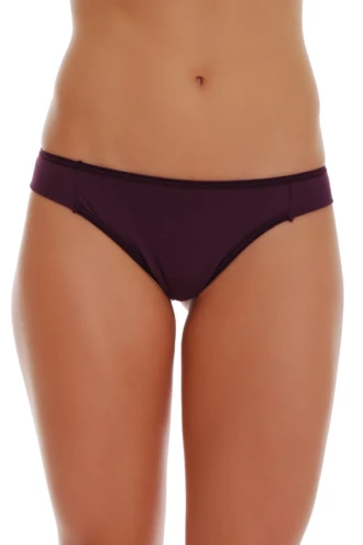Smooth cotton Brazilian panties that sit low on the hip with open sides and no trim, everyday staple.