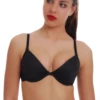 Cotton-blend molded bra fastening at the back with a hook-and-eye closure, smooth and breathable under tops.