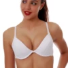 Cotton-blend bra with molded cups and a smooth rounded line, made for plain everyday wear under fitted tops.