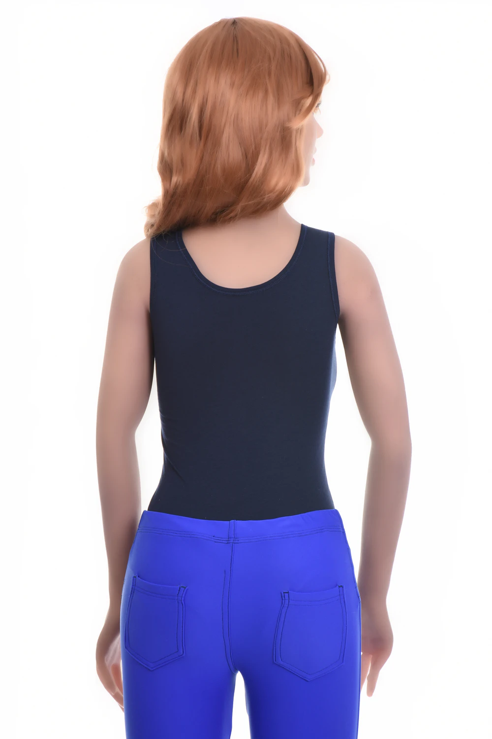 Cotton-blend tank bodysuit with brazilian coverage, breathable and close for a smooth line under clothing.