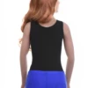 Cotton-blend tank bodysuit with brazilian coverage, breathable and close for a smooth line under clothing.