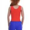 Cotton-blend tank bodysuit with brazilian coverage, breathable and close for a smooth line under clothing.