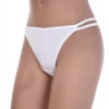 Breathable low-rise cotton thong in a clean solid cut, a comfortable no-frills everyday pick.