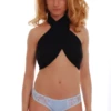 Soft cotton thong with floral lace sides and a smooth centre, low-rise with minimal coverage.