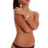 Soft cotton thong with a lace centre panel and smooth breathable sides, a low-rise everyday pick.