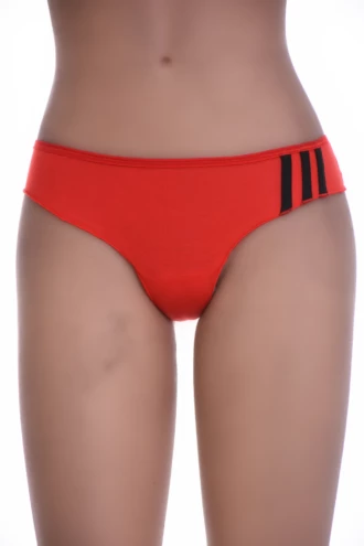 Smooth cotton thong low on the hip with minimal coverage and no lace, an easy breathable everyday pick.