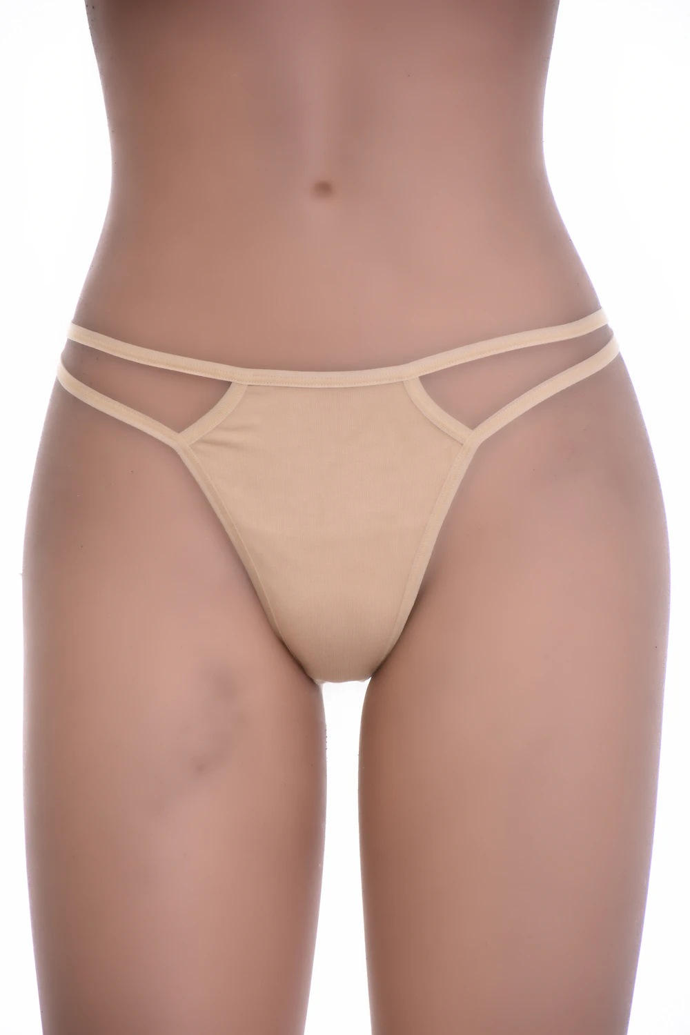 Breathable cotton thong with a slim back and clean line, a simple comfortable everyday staple.