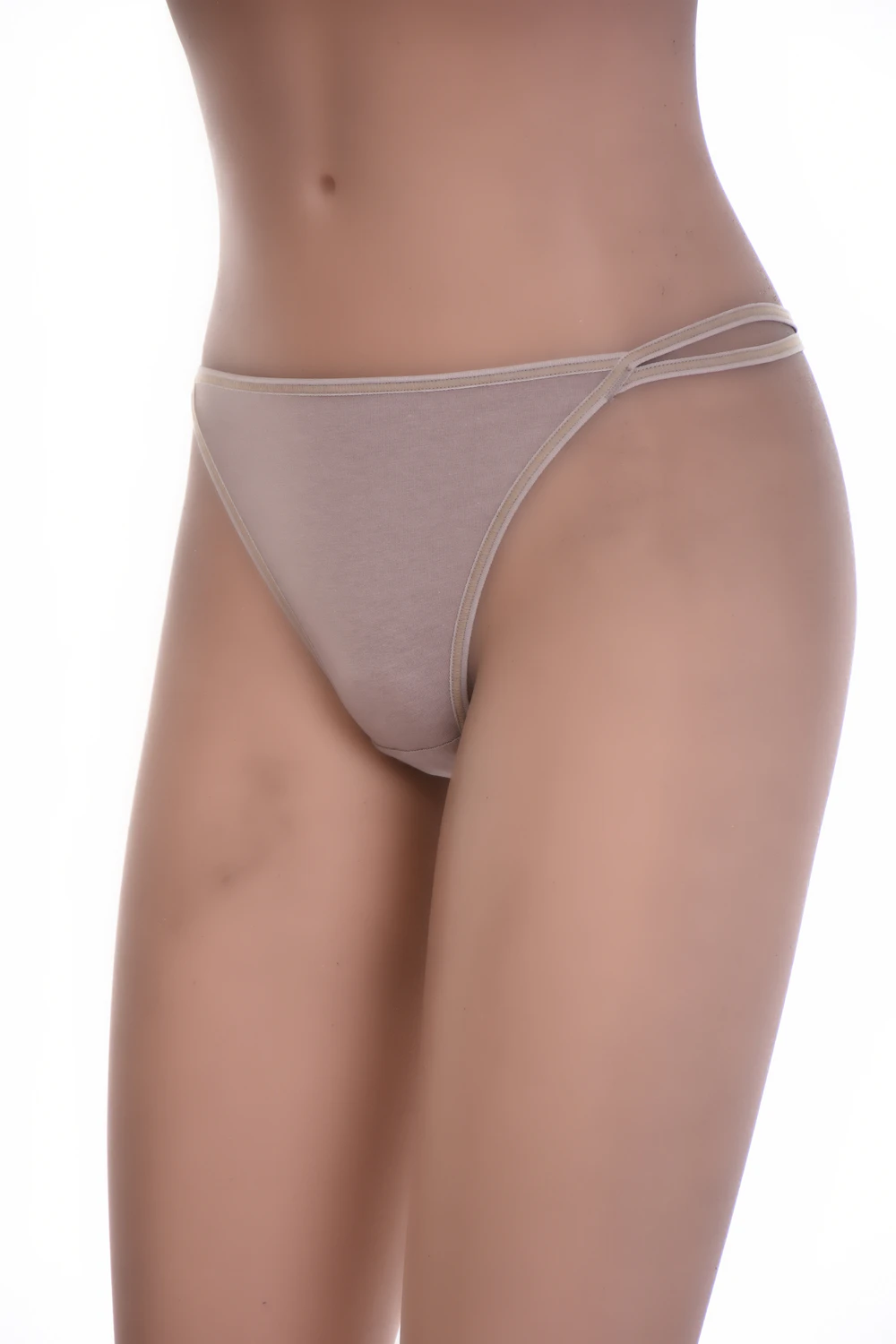 Low-rise cotton thong in a soft breathable knit, a simple no-frills basic for daily comfort.