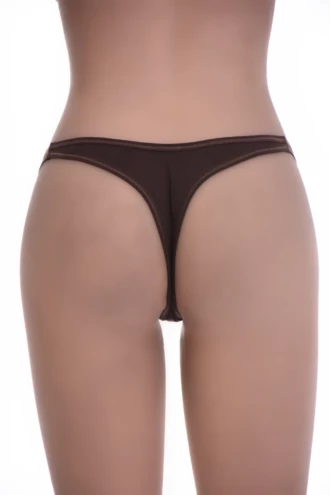 Smooth cotton thong in a soft breathable knit with no trim, a comfortable everyday underwear basic.