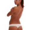 Smooth cotton thong in a soft solid knit with no trim, a quiet everyday underwear staple.