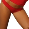 Smooth cotton thong in a soft solid knit with a slim back, a quiet everyday underwear pick.